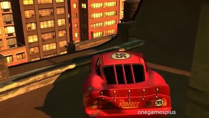 Seven Jumps Off Roof Lightning McQueen Disney car crash test by onegamesplus