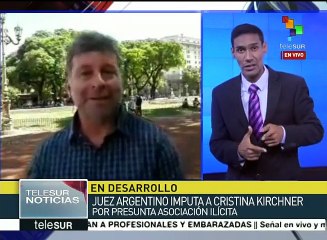 Juez argentino imputa a Cristina Kirchner por asociación ilícita