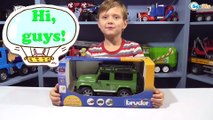 BRUDER CARS. Video for children – unboxing cars toys. Land Rover Defender Station Wagon Review