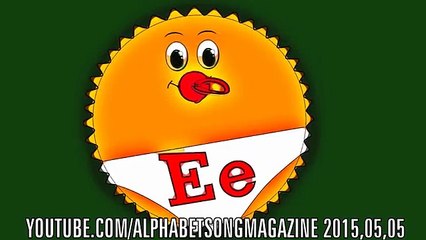 Alphabet Song with Big and Small Letter E to teach and learn ABCs
