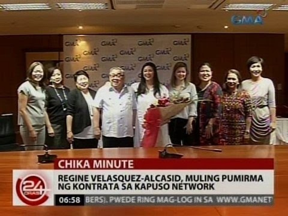 24Oras: Regine Velasquez-Alcasid, muling pumirma ng kontrata sa Kapuso Network