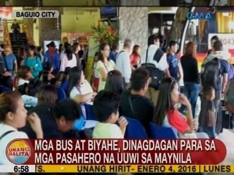 UB: Mga bus at biyahe sa Baguio City, dinagdagan para sa mga pasahero na uuwi sa Maynila