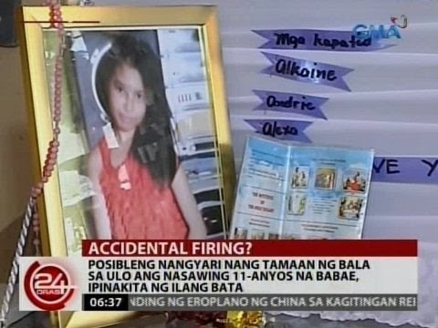 24Oras: Posibleng nangyari nang tamaan ng bala sa ulo ang 11-anyos na babae, ipinakita