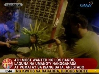 UB: 4th most wanted ng Los Baños, Laguna, arestado