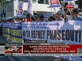 QRT: Ilang grupo ng mga tsuper, nagprotesta laban sa pag-phase out sa mga lumang jeep