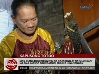 Mag-inang deboto ng Itim na Nazareno at natulungan ng GMA Kapuso Foundation, muling hinandugan