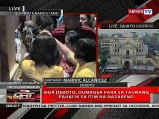 Mga deboto, dumagsa para sa taunang pahalik sa Itim na Nazareno