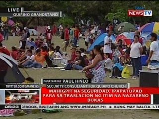 Mahigpit na seguridad, ipapatupad para sa Traslacion ng Itim na Nazareno bukas