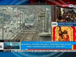 Operasyon ng MRT, mahigit isang oras naantala kaninang umaga dahil sa aberya
