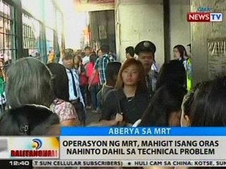 BT: Operasyon ng MRT, mahigit 1 oras nahinto kaninang umaga dahil sa technical problem