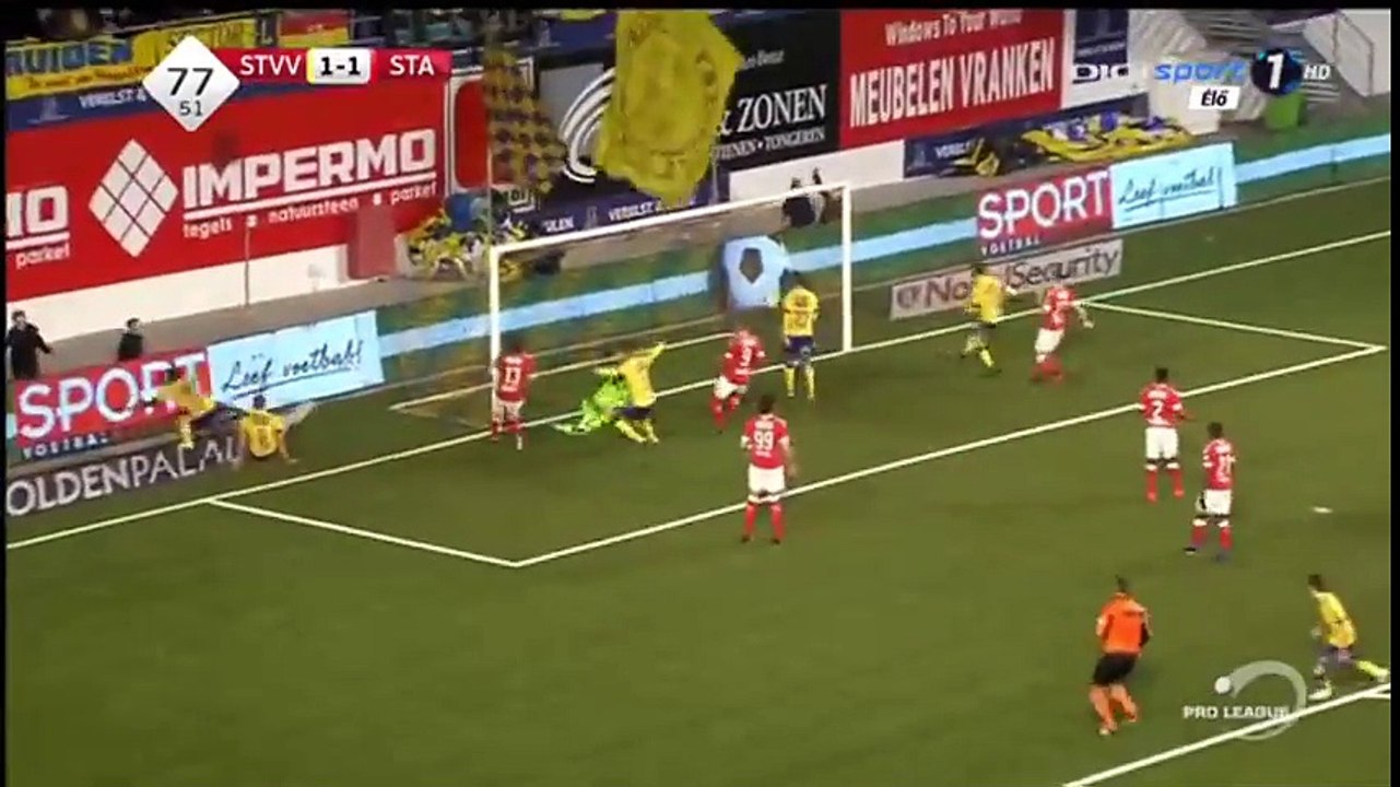 Yohan Boli Goal - St.Truiden vs Standard Liege 2-1  - Jupiler League 27-12-2016 (HD)