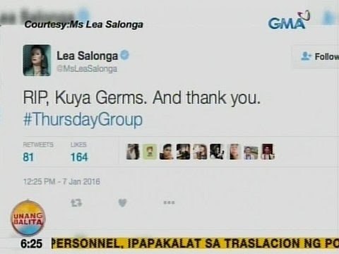 UB: Ilang showbiz personalities, nagpahatid ng pakikiramay sa pagpanaw ni Kuya Germs