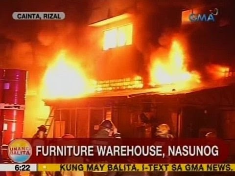 UB: Furniture warehouse sa Cainta, Rizal, nasunog