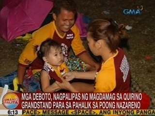 UB: Mga deboto, nagpalipas ng magdamag sa Quirino Grandstand para sa pahalik sa Poong Nazareno