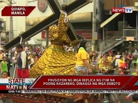 SONA: Prusisyon ng mga replica ng itim na poong nazareno, dinagsa rin