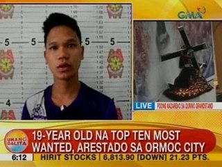 UB: 19-year old na top 10 most wanted, arestado sa Ormoc City