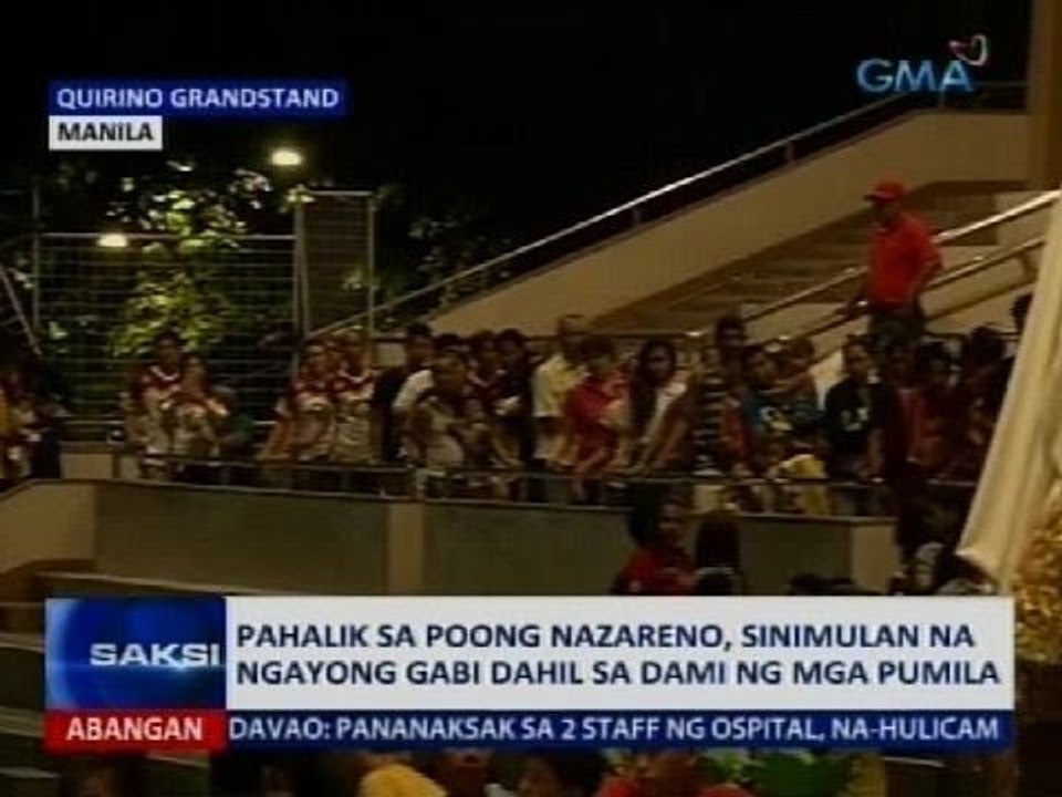 Saksi: Pahalik sa Poong Nazareno, sinimulan na ngayong gabi dahil sa dami ng mga pumila