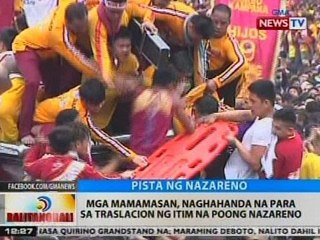 BT: Mga mamamasan, naghahanda na para sa Traslacion ng itim ng Poong Nazareno