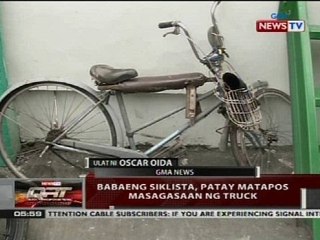 QRT: Babaeng siklista, patay matapos masagasaan ng truck