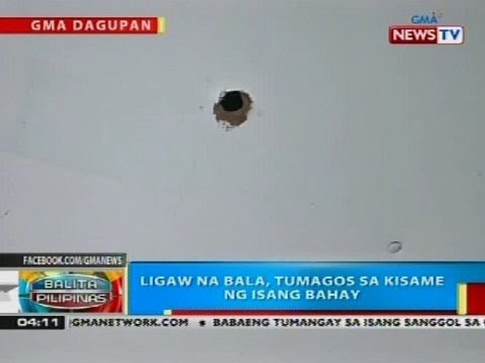Ligaw na bala, tumagos sa kisame ng isang bahay sa Dagupan City