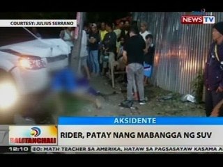BT: Rider, patay nang mabangga ng SUV