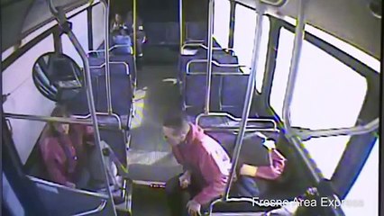 E-Cigarette explodes in mans pocket on Fresno FAX Bus