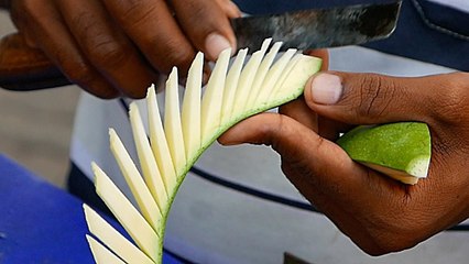 Indian Street Food - AMAZING KNIFE SKILLS Chickpea Salad India