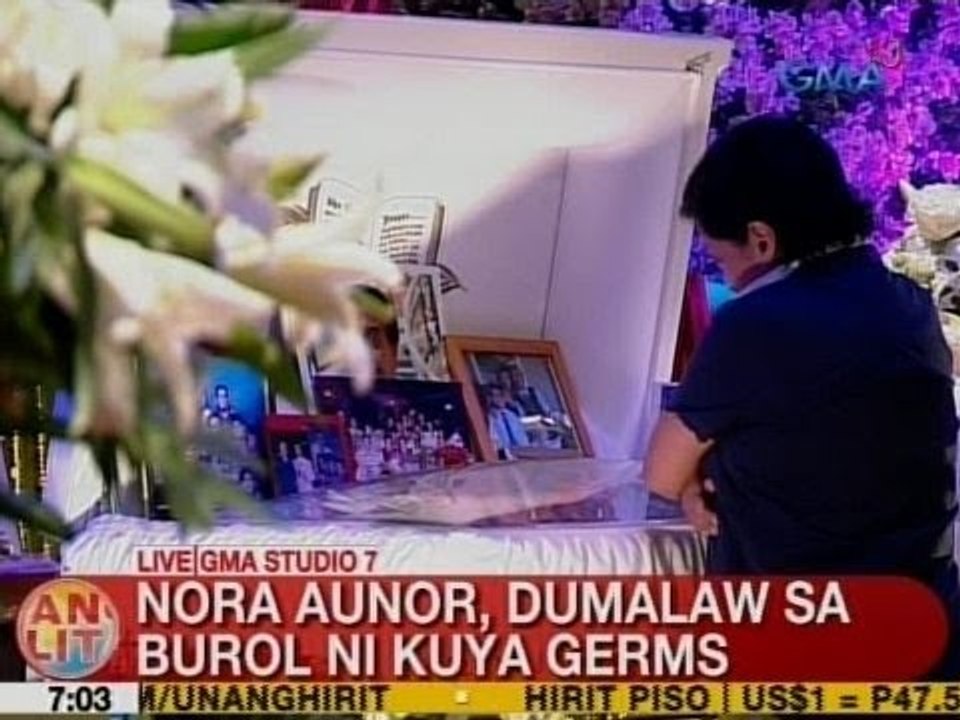 UB: Nora Aunor, dumalaw sa burol ni Kuya Germs