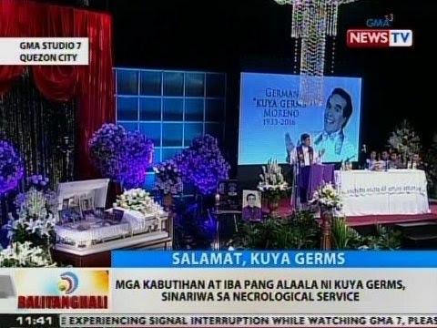 BT: Mga kabutihan at iba pang alaala ni Kuya Germs, sinariwa sa necrological service