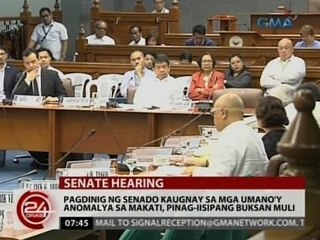 24 Oras: Pagdinig ng Senado kaugnay sa mga umano'y anomalya sa Makati, pinag-iisipang buksan muli
