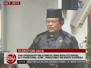 Pag-disqualify ng Comelec kina Rizalito David, Ely Pamatong, ATBP., pinagtibay ng Korte Suprema