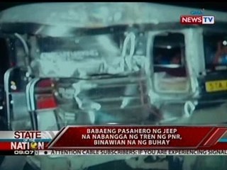 SONA: Babaeng pasahero ng jeep na nabangga ng tren ng PNR, binawian na ng buhay