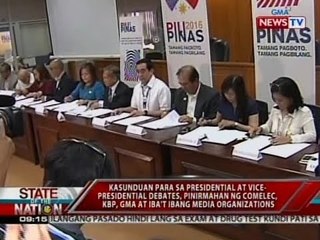 SONA: Kasunduan para sa presidential at vice-presidential debates, pinirmahan na