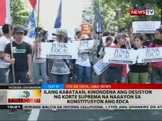 Ilang kabataan, kinondena ang desisyon ng Korte Suprema na naaayon sa konstitusyon ang EDCA