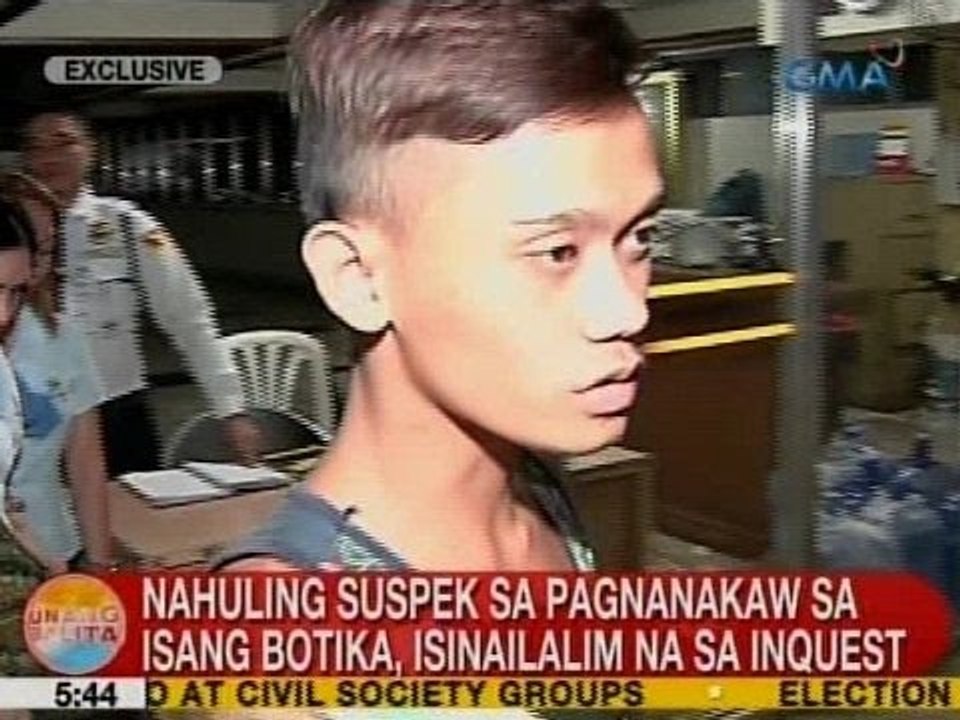 UB: Nahuling suspek sa pagnanakaw sa isang botika sa Novaliches, isinailalim na sa inquest