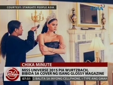 24 Oras: Miss Universe 2015 Pia Wurtzbach, bibida sa cover ng isang glossy magazine