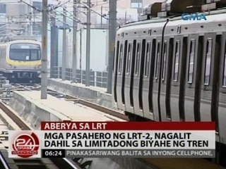 Mga pasahero ng LRT-2, nagalit dahil sa limitadong biyahe ng tren