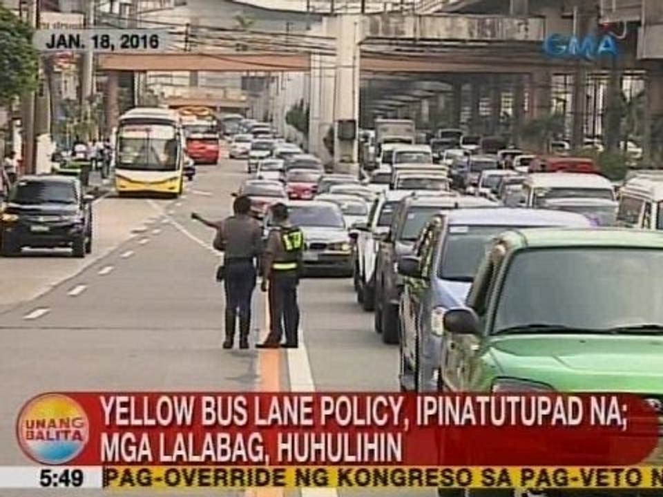 UB: Yellow bus lane policy, ipinatutupad na; mga lalabag, huhulihin