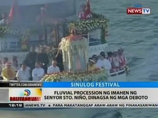 BT: Fluvial procession ng imahen ng Senyor Sto. Niño, dinagsa ng mga deboto