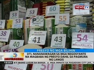 BT: DTI, nananawagan sa mga negosyante na magbaba ng presyo dahil sa pagmura ng langis