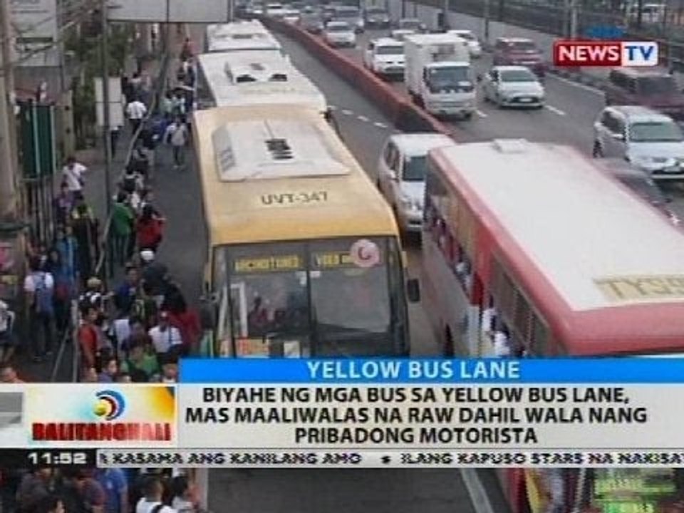 Ilang bus, hindi pa rin dumadaan sa yellow lane...
