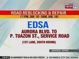 BT: DPWH, magsasagawa ng road reblocking and repair ngayong weekend