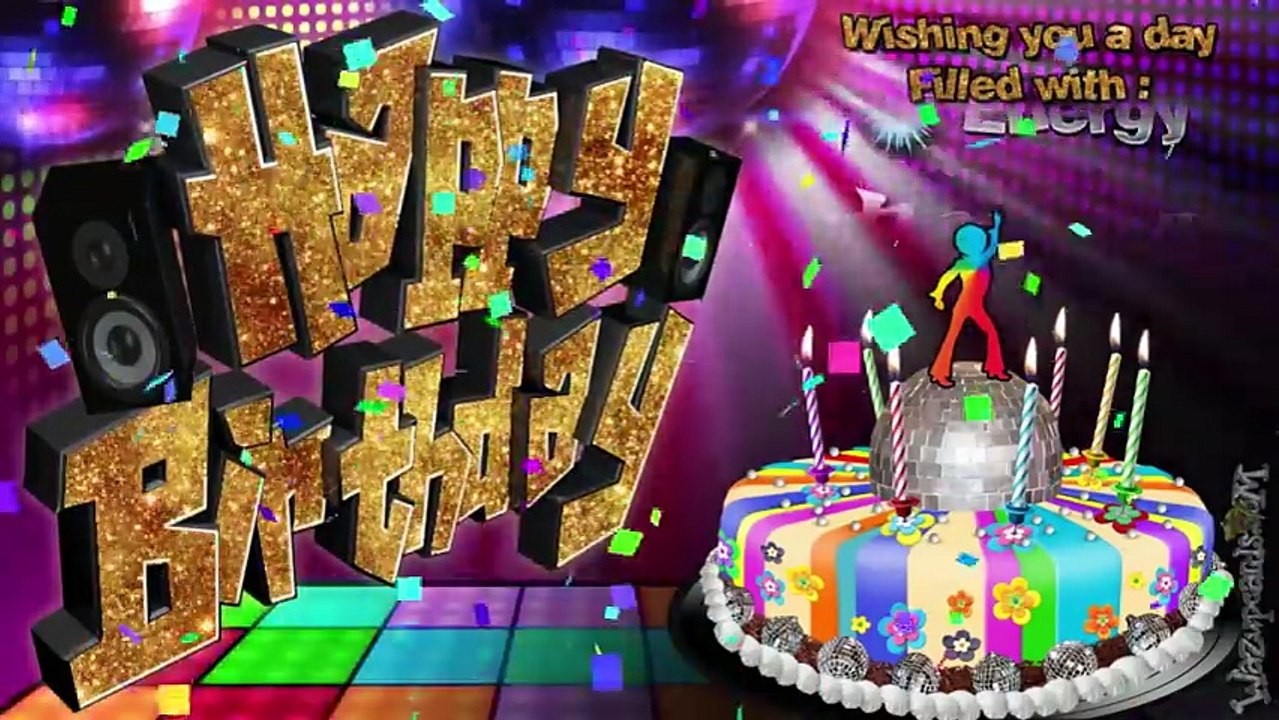 Disco Party Cake - HAPPY BIRTHDAY