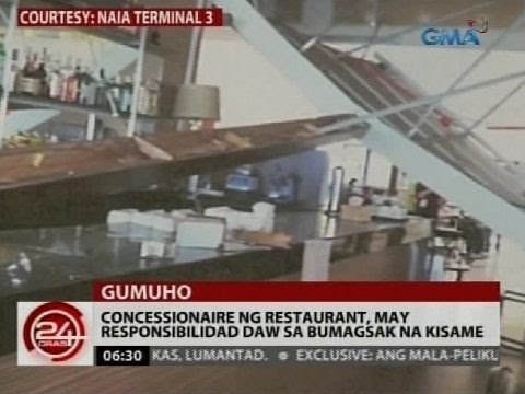 Kisame sa isang restaurant sa NAIA 3, bumagsak; dayuhan, bahagyang nasugatan