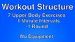 Home Upper Body Workout without Weights - Bodyweight Upper Body Workout for Beginners