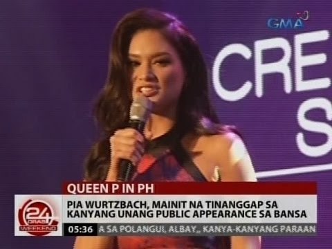 24 Oras: Pia Wurtzbach, mainit na tinanggap sa kanyang unang public appearance sa bansa