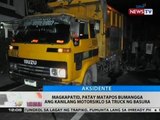 BT: Magkapatid, patay matapos bumangga ang kanilang motorsiklo sa truck ng basura