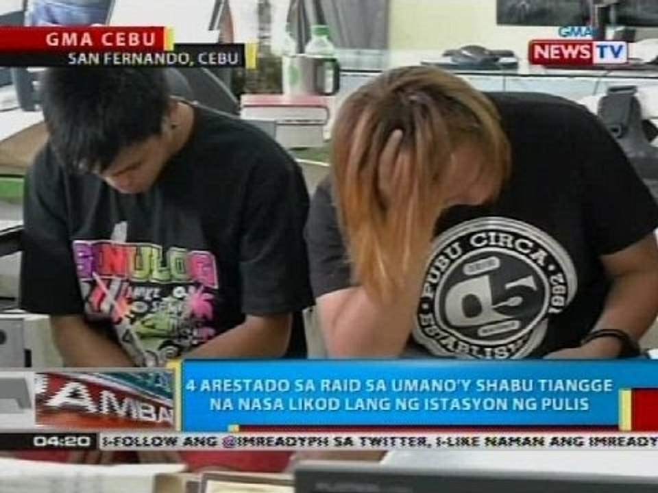 4 arestado sa raid sa umano'y shabu tiangge na nasa likod lang ng istasyon ng pulis