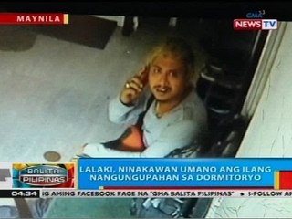 BP: Lalaki, ninakawan umano ang ilang nangungupahan sa dormitoryo