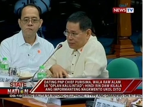 SONA: Dating PNO Chief Purisima, wala raw alam sa Oplan Kalilintad”